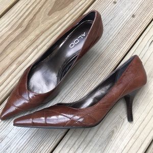 NWOT Aldo kitten heels chestnut brown - 37 - 7